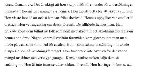 Förhör Enesa tingsrätten