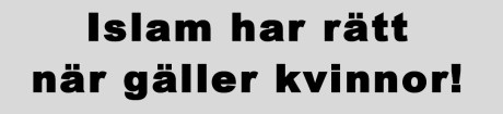 Islam har rätt kvinnor