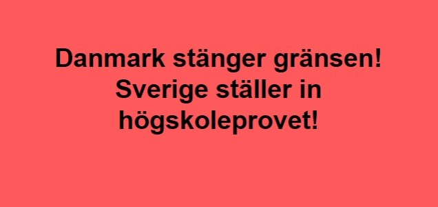 Danmark stänger gränsen