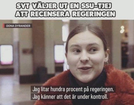 SSU tjej om regeringen och corona