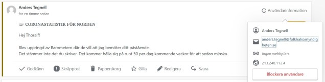 Kommentar Tegnell