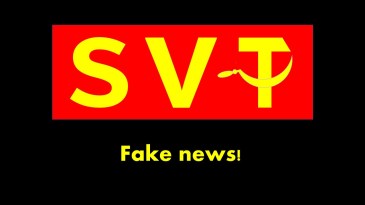 T-shirt svt svart röd över