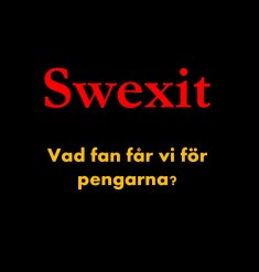 T-shirt swexit svt svart gul text 2 rader förstorad